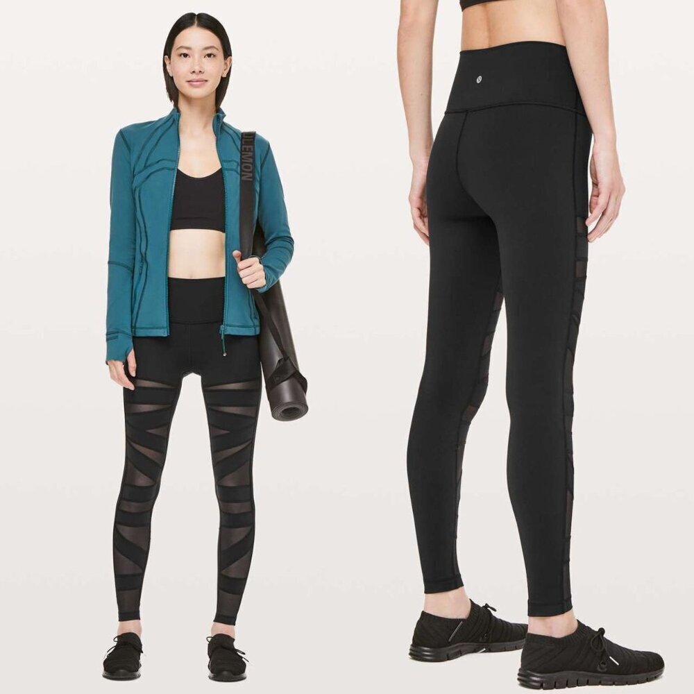 Lululemon Black High Rise Wunder Under Pants Leggings Size 6 - 47923